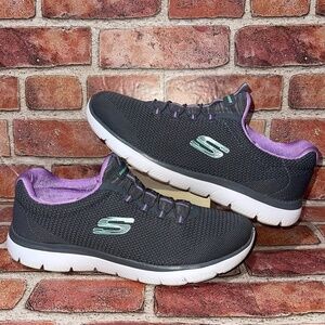 Pre-Owned Skechers Summits Cool Classic Gray Sneakers Slip-On Size 10 149206